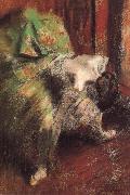 Edgar Degas woman witb a gren iutu china oil painting artist